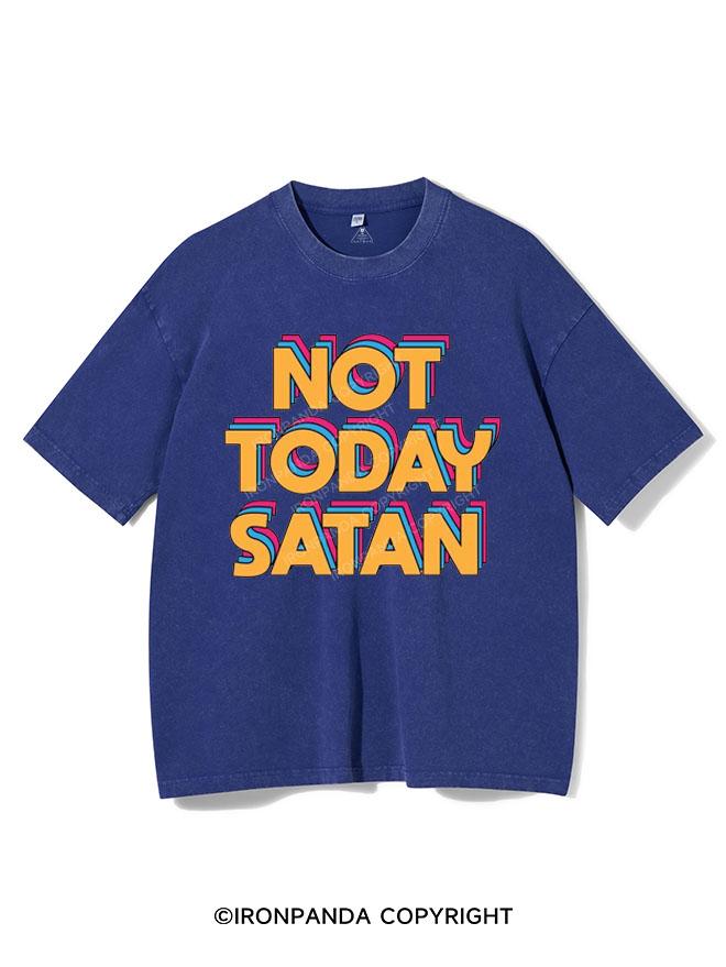 NOT TODAY SATAN VINTAGE GYM SHIRT