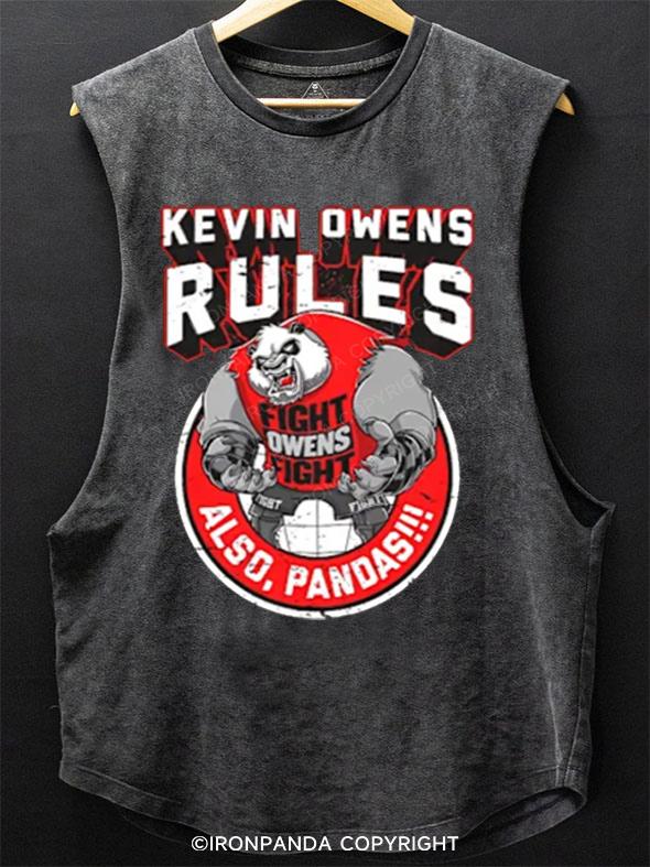 Kevin Owens Also Pandas SCOOP BOTTOM COTTON TANK