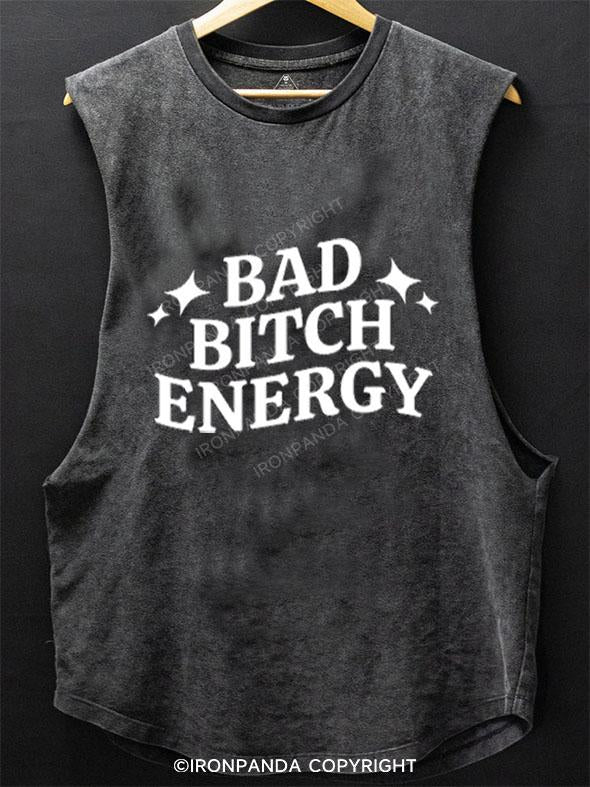 BAD BITCH ENERGY SCOOP BOTTOM COTTON TANK