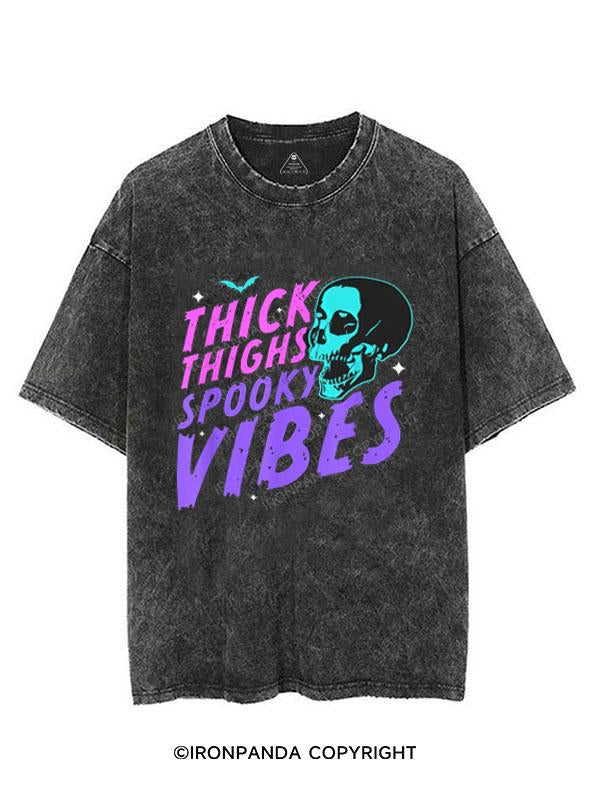 THICK THIGHS SPOOKY VIBES VINTAGE GYM SHIRT