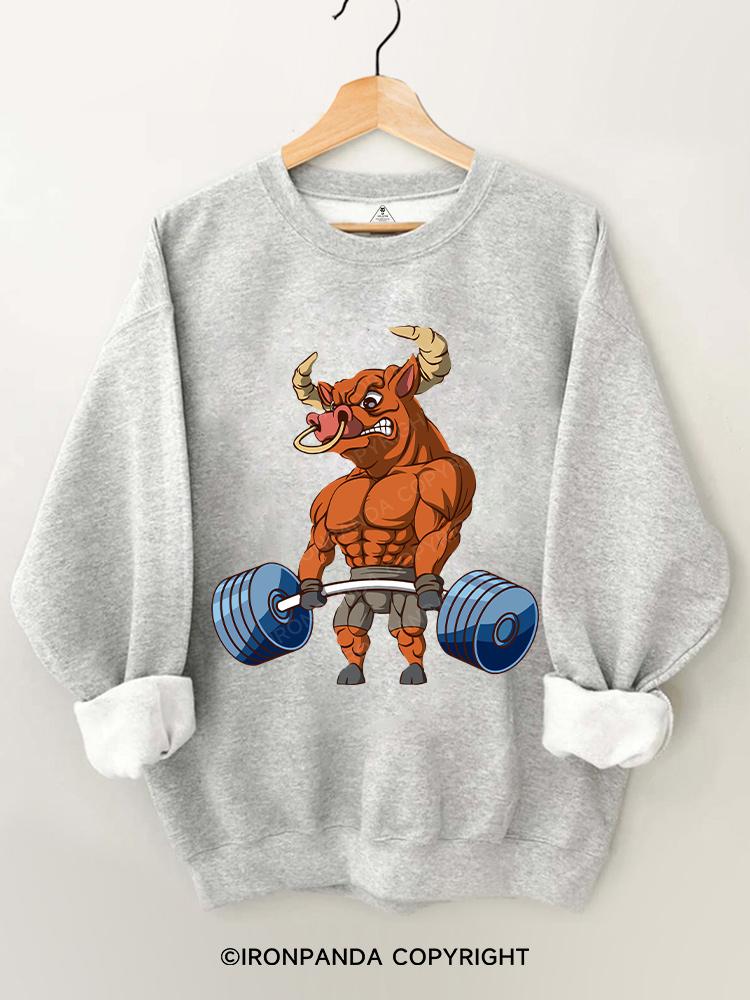 bull lifting Gym Sweatshirt