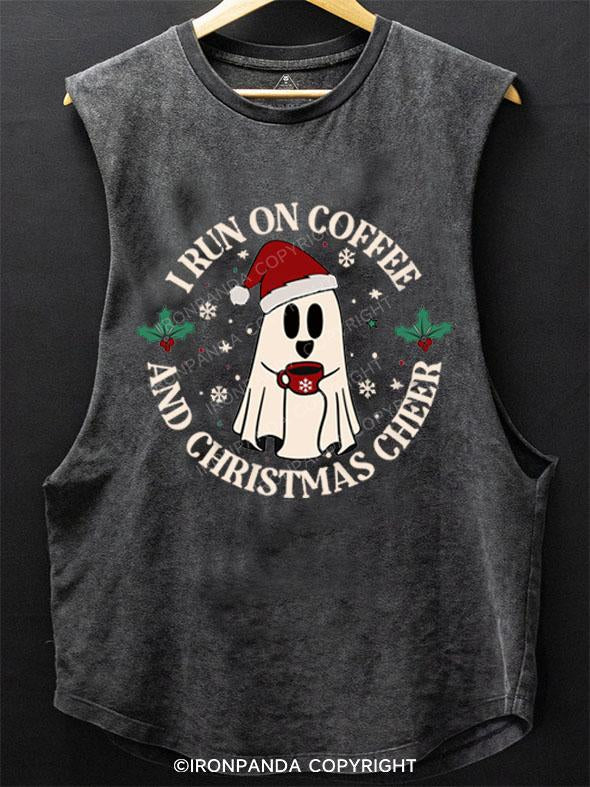 I RUN ON COFFEE AND CHRISTMAS CHEER SCOOP BOTTOM COTTON TANK