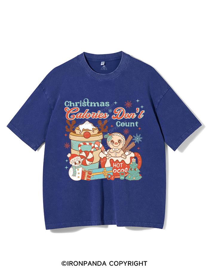 CHRISTMAS CALORIES DONT COUNT VINTAGE GYM SHIRT