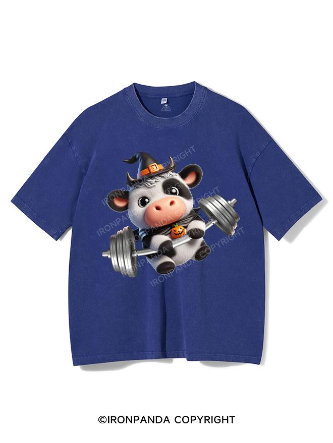 HALLOWEEN SWOLE COW VINTAGE GYM SHIRT