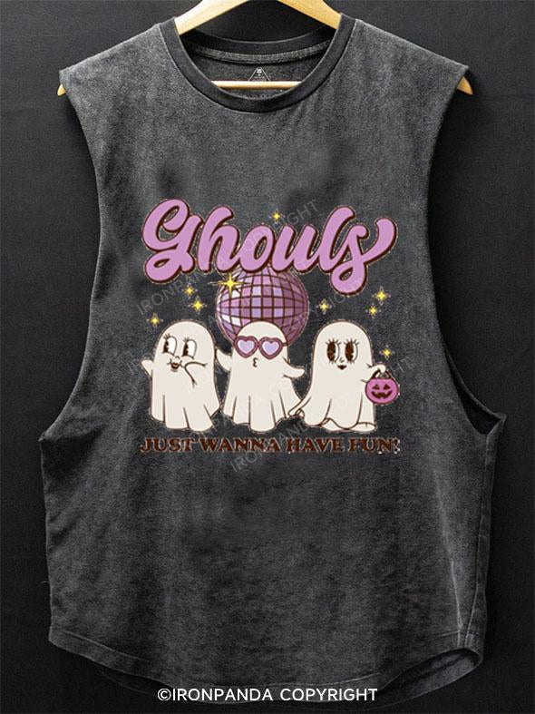 GHOULS JUST WANNA HAVE FUN! SCOOP BOTTOM COTTON TANK