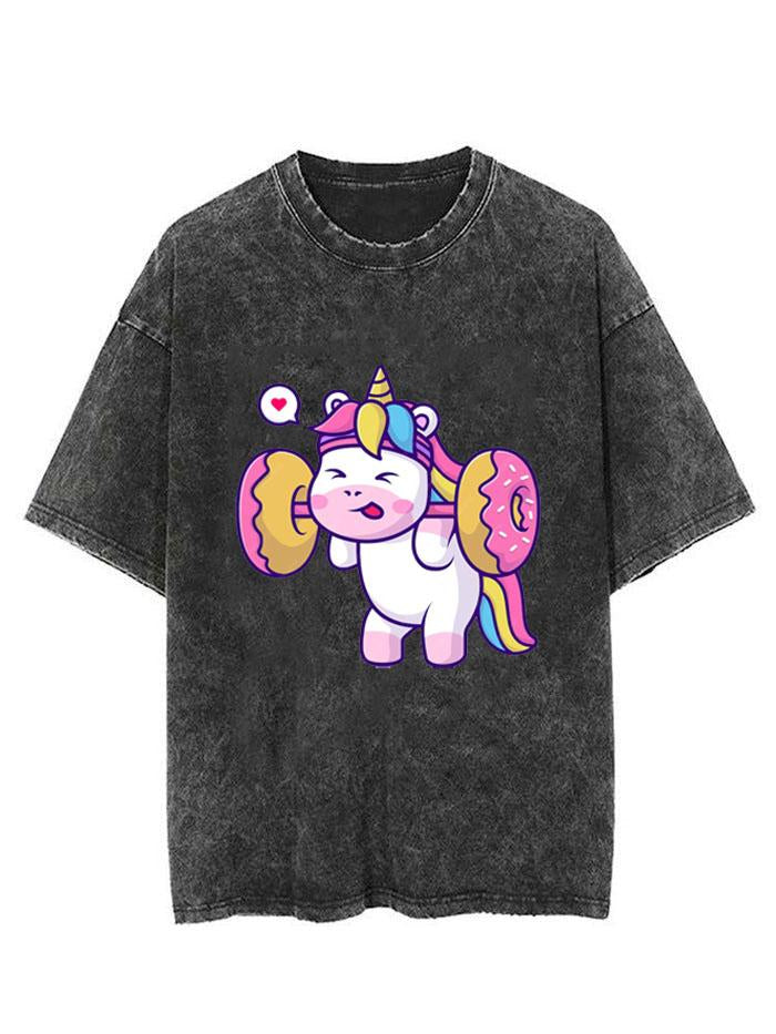 UNICORN LIFTING DONUT VINTAGE GYM SHIRT