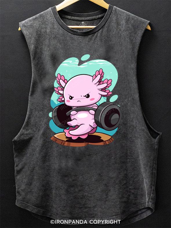 Axolotl Animal Muscle SCOOP BOTTOM COTTON TANK