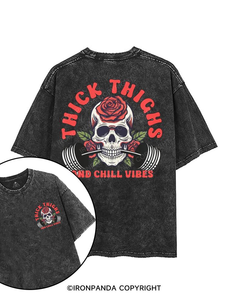 Thick Thighs printed Gym Shirt