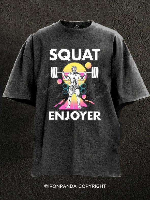 Squat Enjoyer Washed Gym Shirt