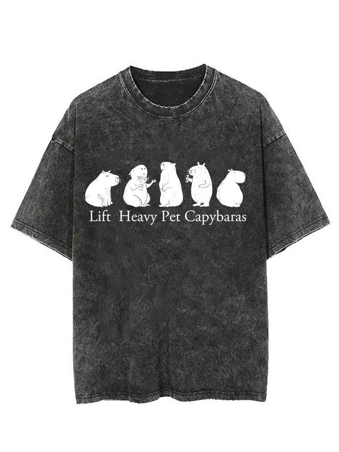 Lift heavy pet capybaras Vintage Gym Shirt