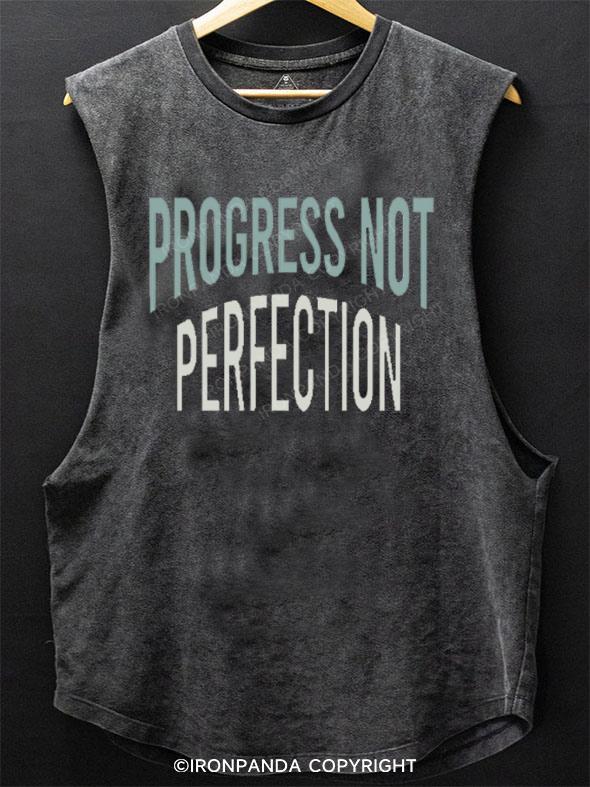 Progress Not Perfection SCOOP BOTTOM COTTON TANK