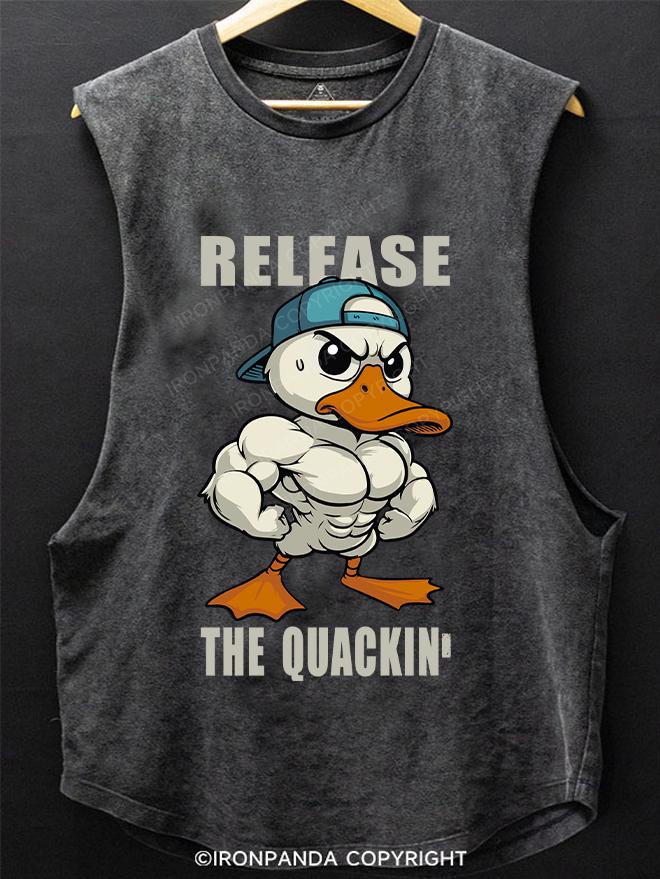 RELEASE THE QUACKIN SCOOP BOTTOM COTTON TANK