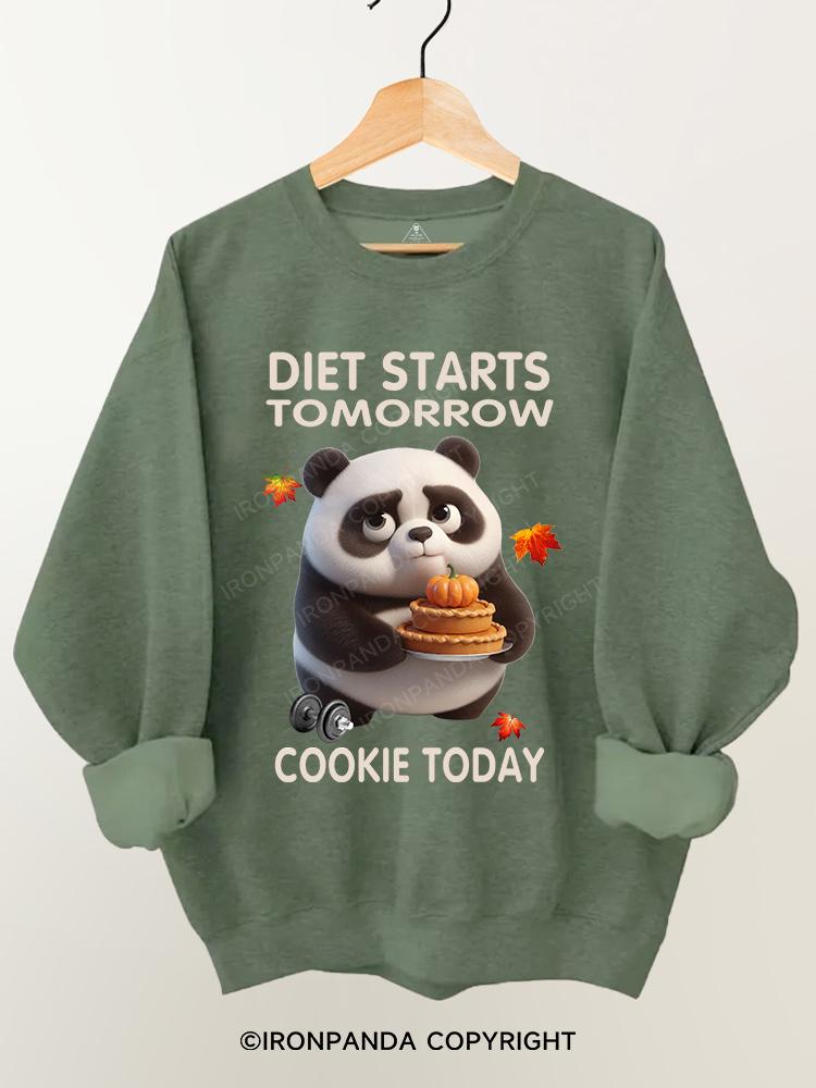 diet starts tomorrow cookie today Gym Sweatshirt