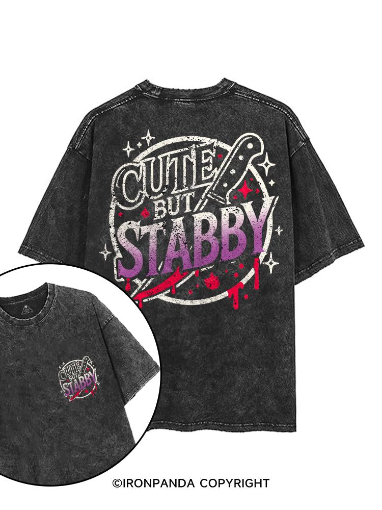 CUTE BUT STABBY printed Gym Shirt