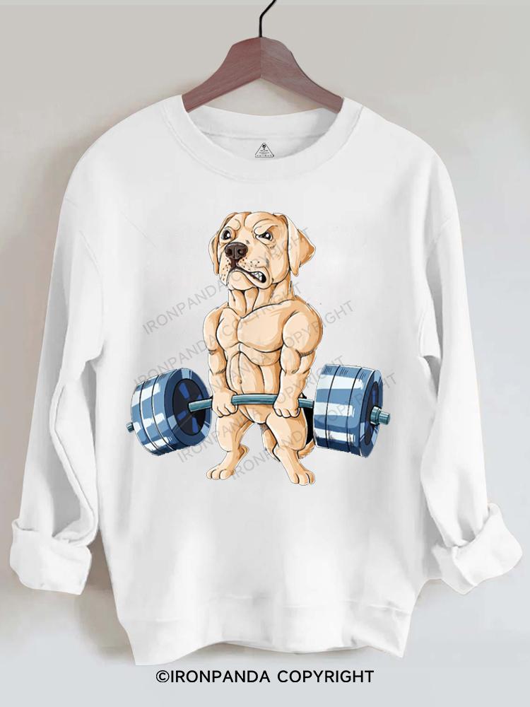 Labrador Weightlifting Gym Sweatshirt