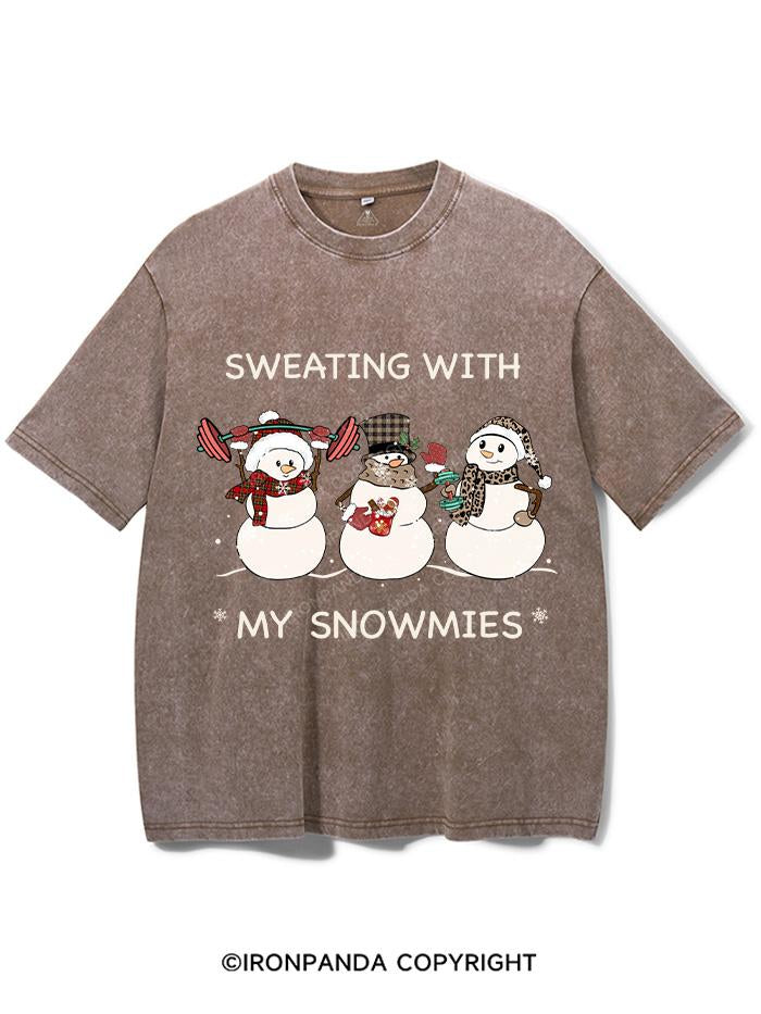 SWEATING WITH MY SNOWMIES VINTAGE GYM SHIRT