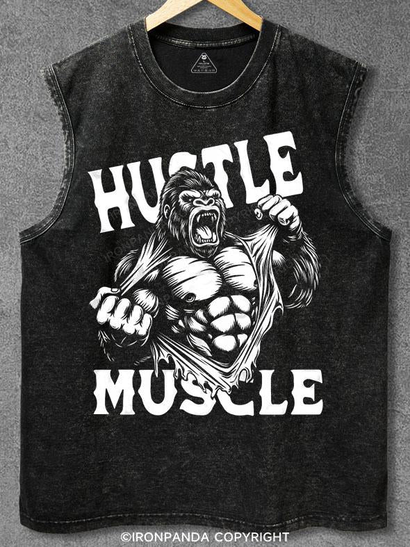 Hustle Mucle Washed Gym Tank