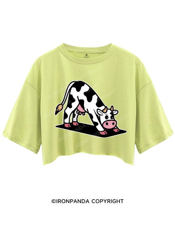 ZEN COW IN THE FLOW CROP TOPS