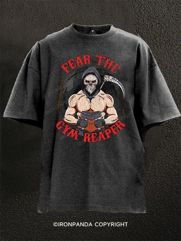 Fear The Gym Reaper Washed Gym Shirt