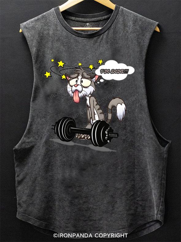 Cat Weightlifting SCOOP BOTTOM COTTON TANK