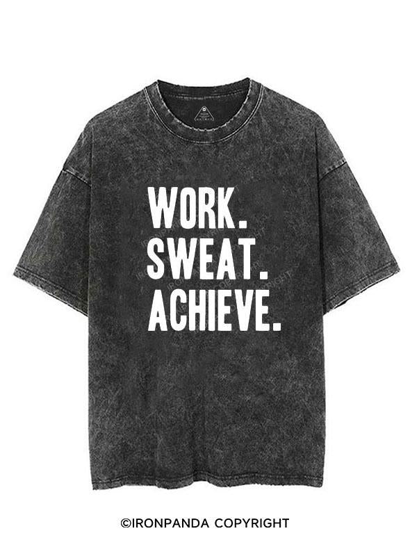 WORK SWEAT ACHIEVE VINTAGE GYM SHIRT