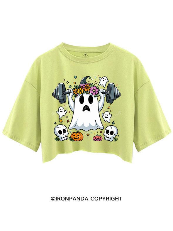 GHOST GETTING RIPPED CROP TOPS