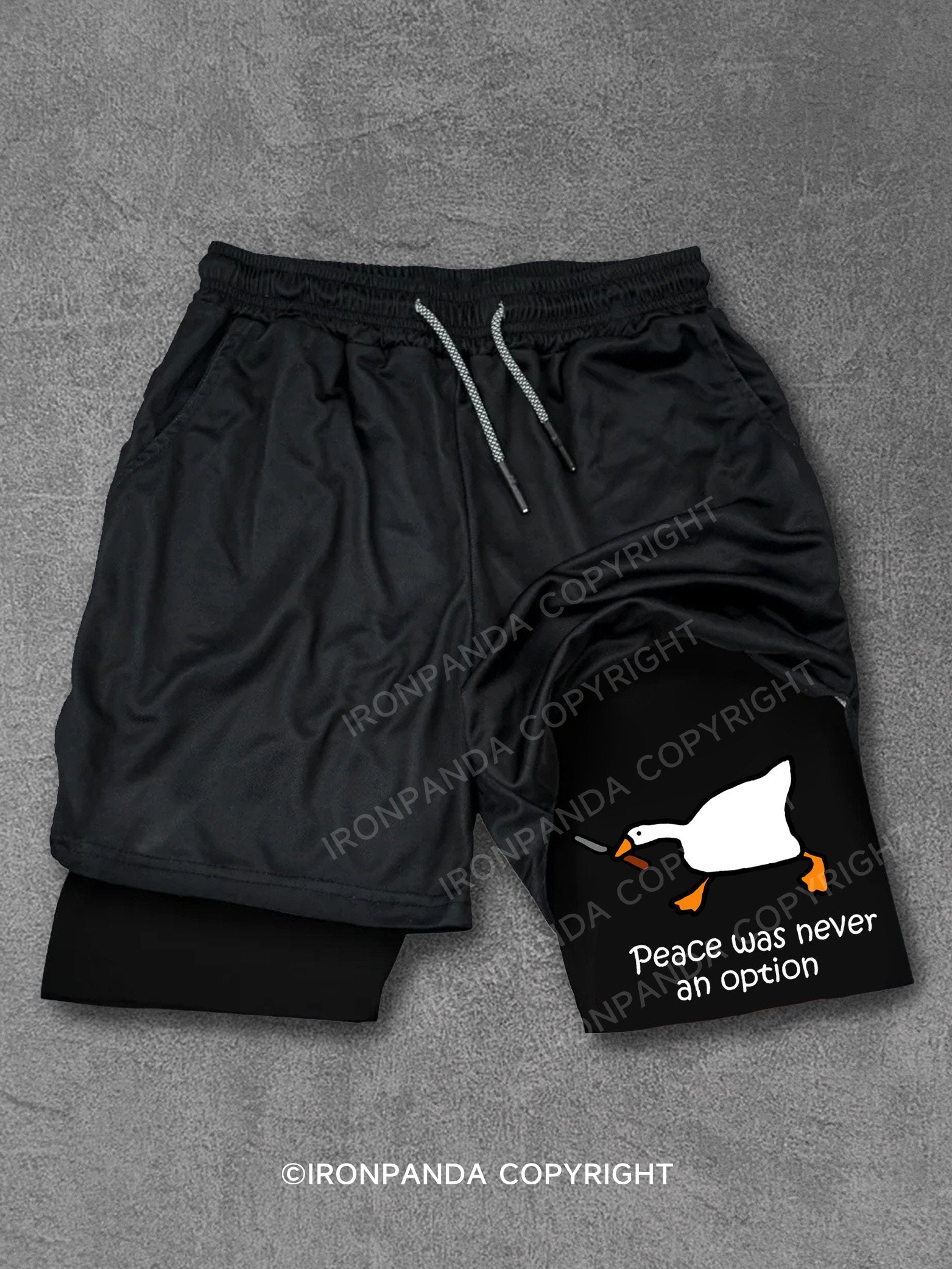 peace was never an option Performance Training Shorts