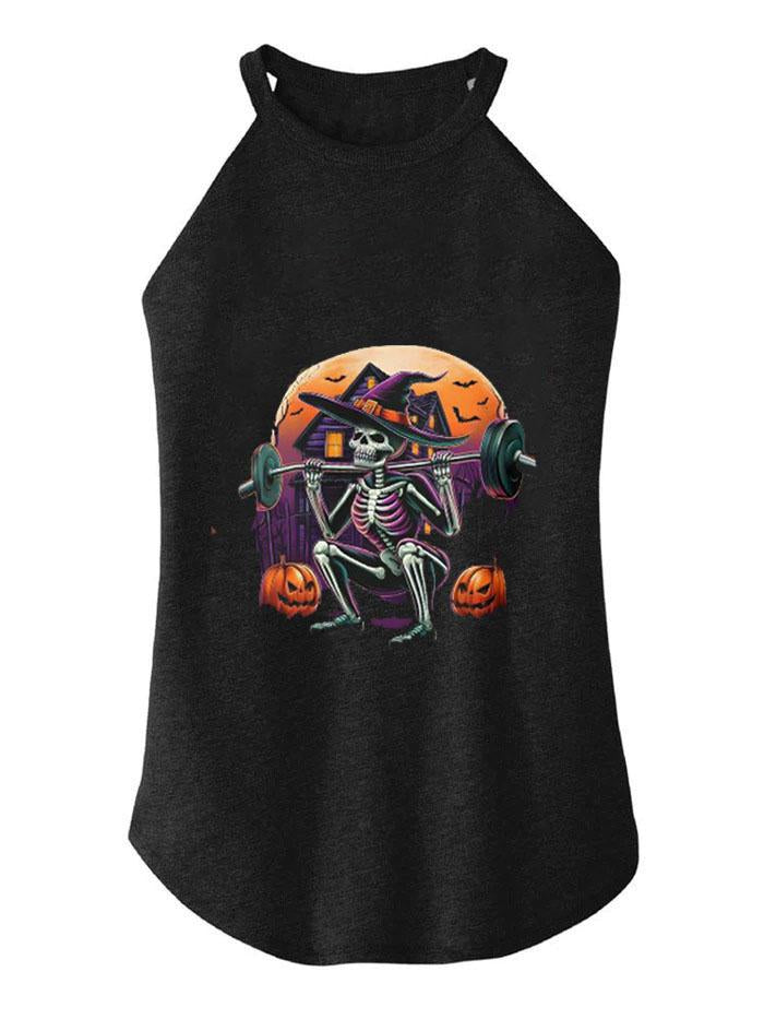 SKELETON SQUATS TRI ROCKER COTTON TANK