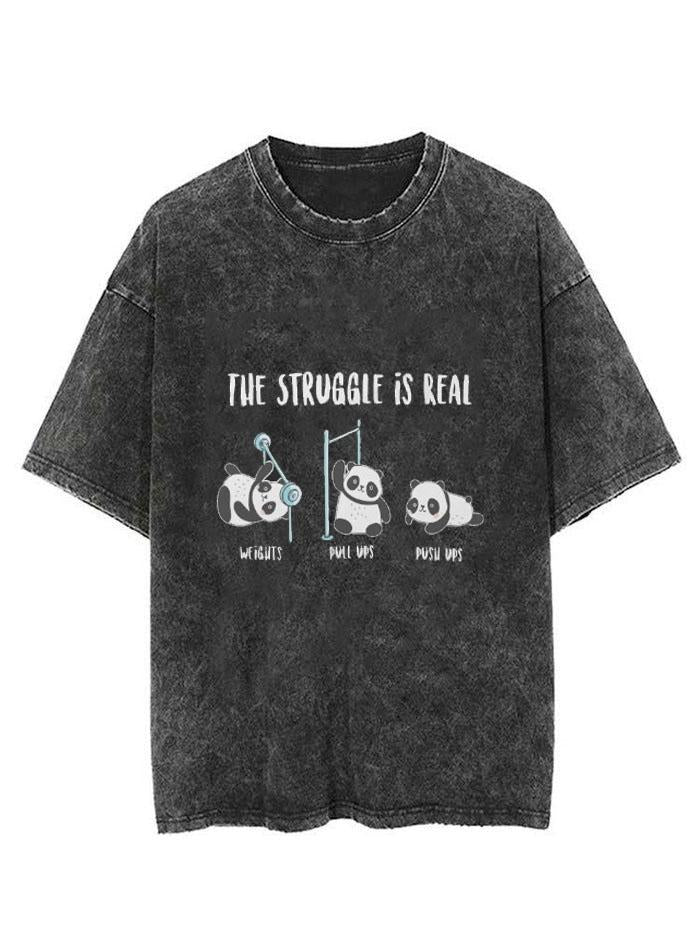 THE STRUGGLE IS REAL VINTAGE GYM SHIRT