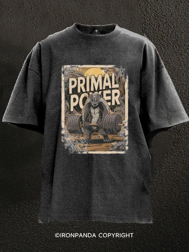 primal power Washed Gym Shirt