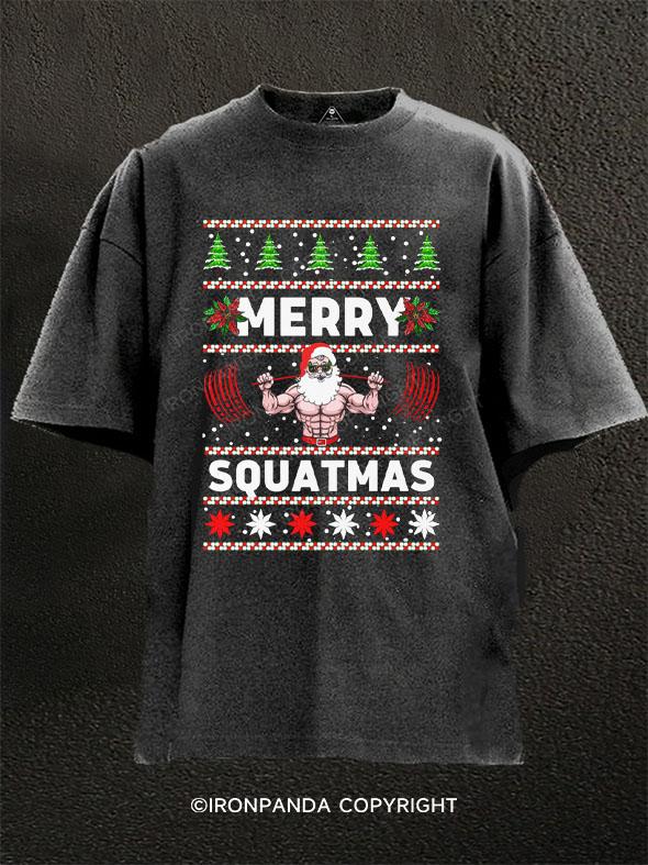 Merry Squatmas Washed Gym Shirt