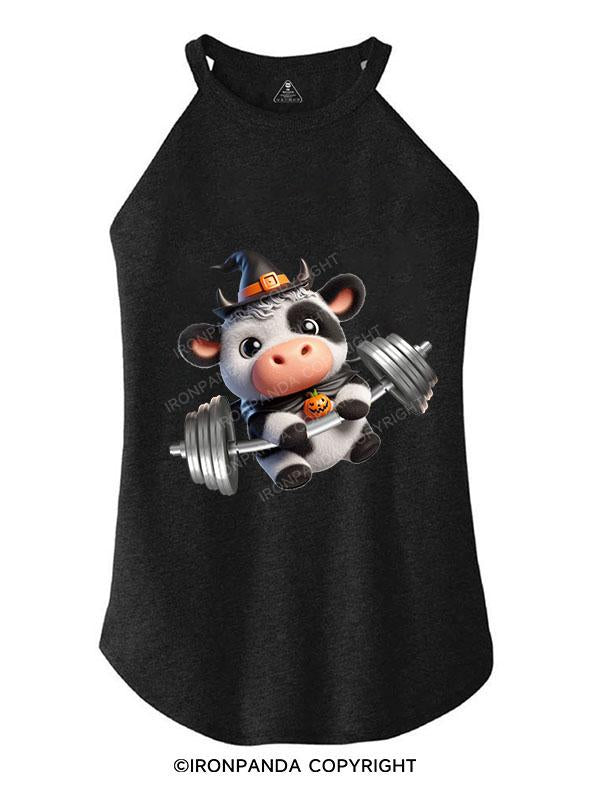 HALLOWEEN SWOLE COW TRI ROCKER COTTON TANK