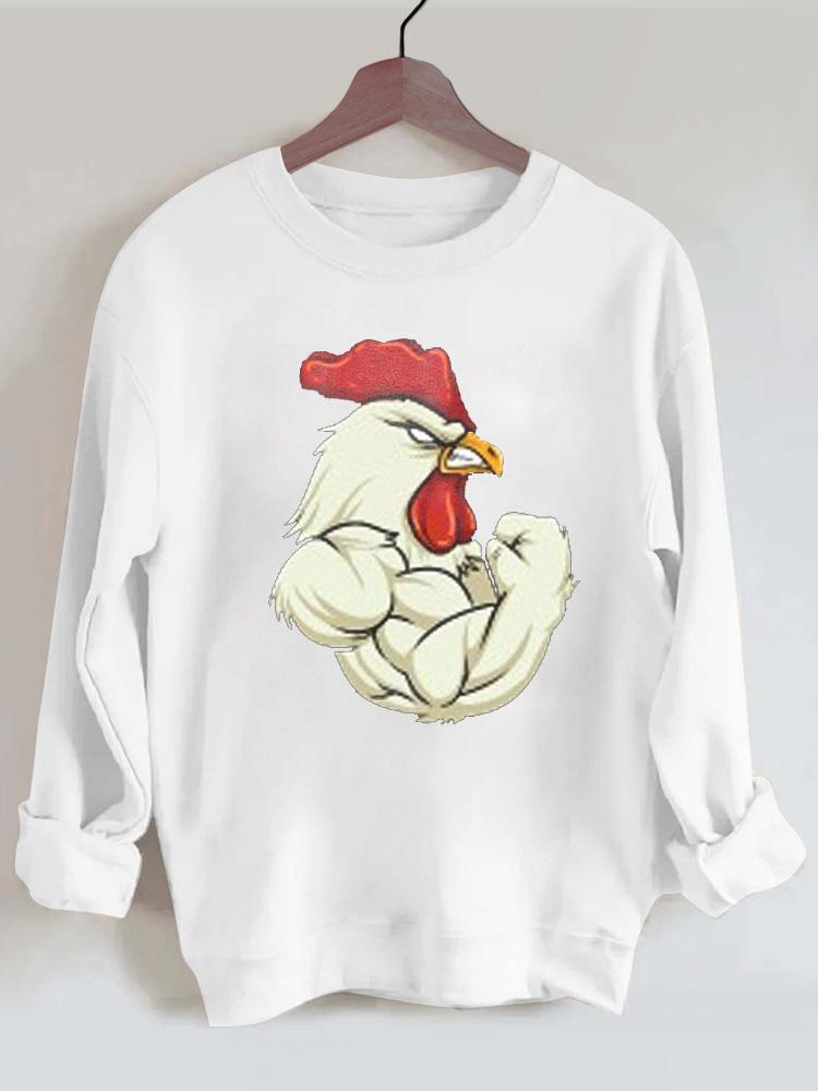 Rooster at the Gym Vintage Gym Sweatshirt