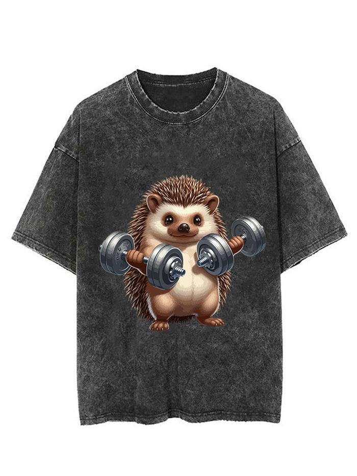 hedgehog weightlifting Vintage Gym Shirt