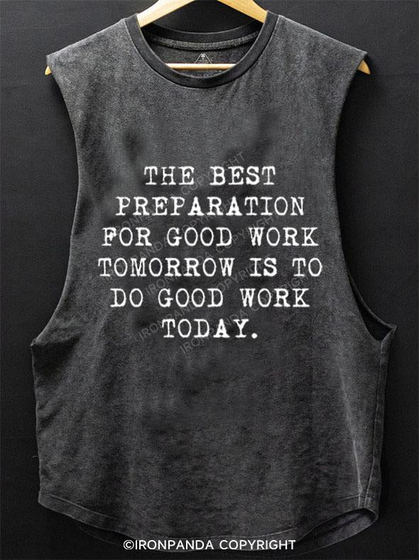 THE BEST PREPARATION SCOOP BOTTOM COTTON TANK