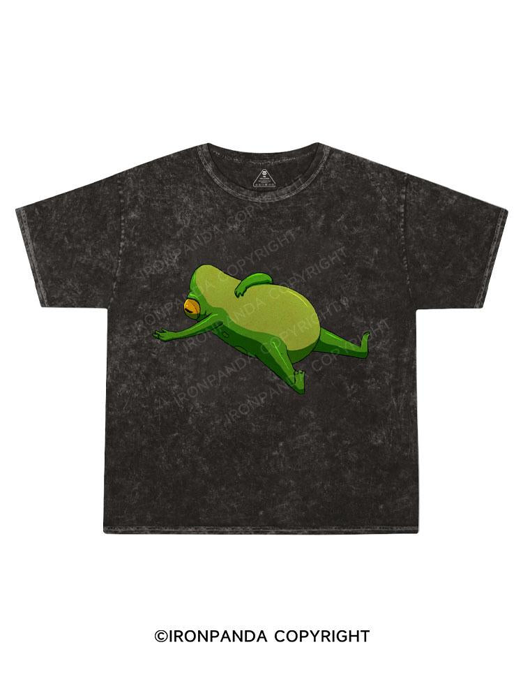 Relaxing frog Kids Washed T-Shirt