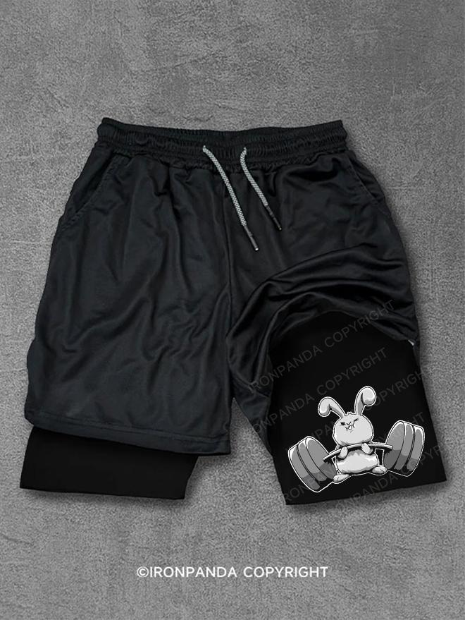 Funny Rabbit Weight Lifting Performance Training Shorts