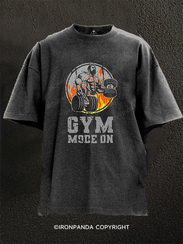 Gym Mode On Washed Gym Shirt