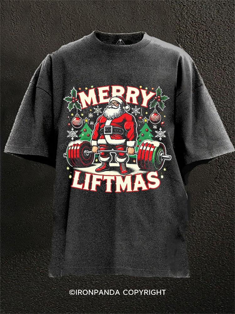 Merry Liftmas Washed Gym Shirt