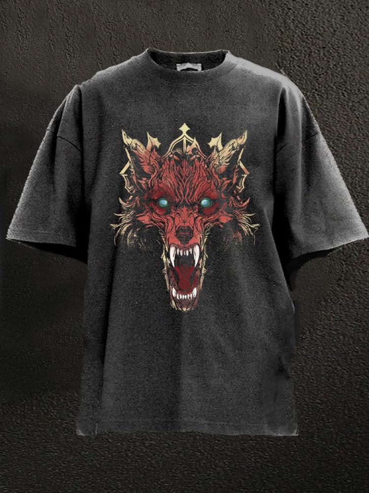 fierce wolf Washed Gym Shirt