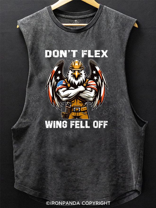 Don't flex,wing fell off SCOOP BOTTOM COTTON TANK