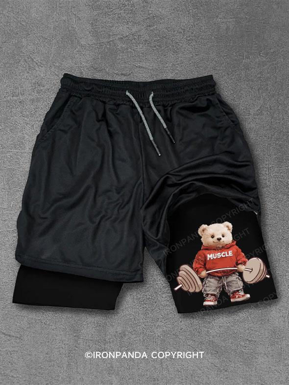 muscle teddy bear Performance Training Shorts