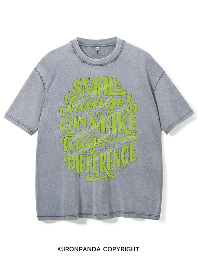 SMALL CHANGES CAN MAKE HUGE DIFFERENCE VINTAGE GYM SHIRT