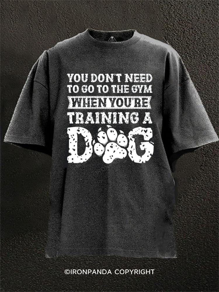 You Dont Need To Go To The Gym When Youre Training A Dog Washed Gym Shirt