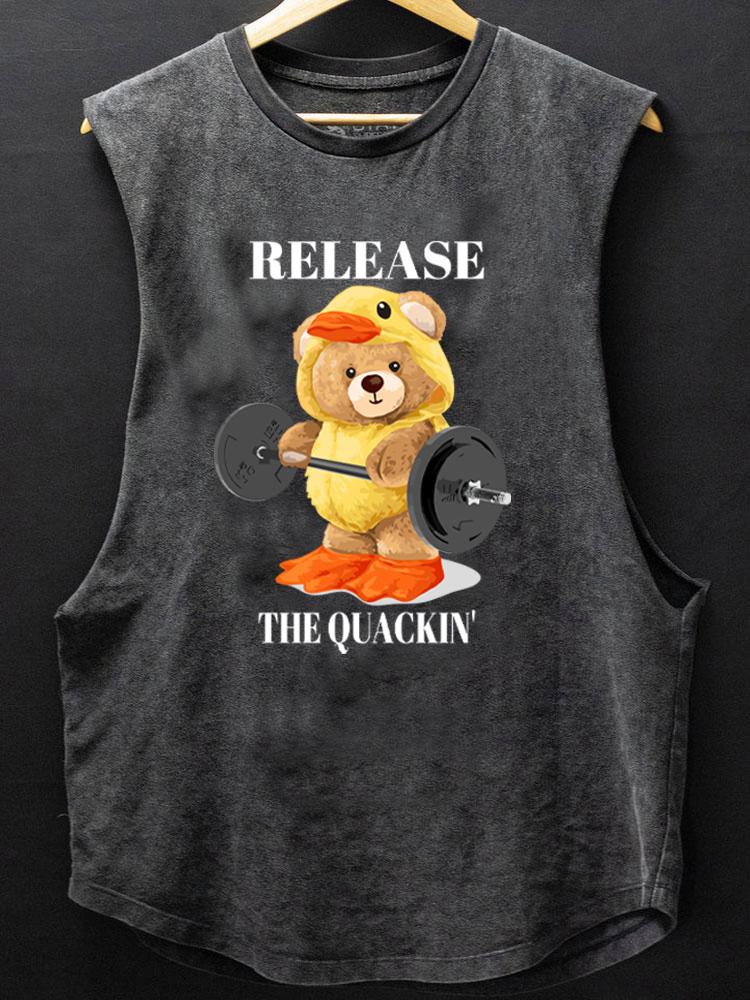 RELEASE THE QUACKIN BEAR BOTTOM COTTON TANK