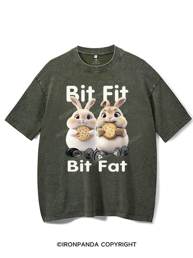 BIT FIT BIT FAT BUNNY VINTAGE GYM SHIRT