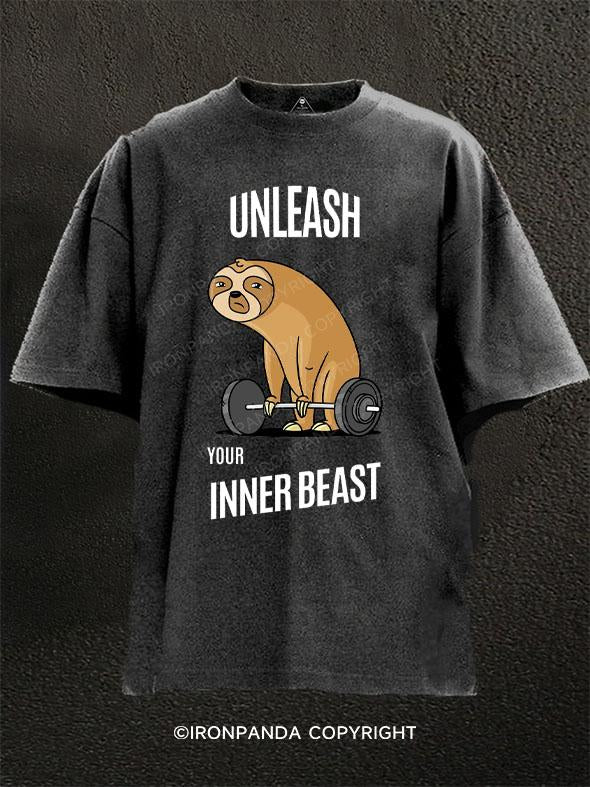 Unleash Your Inner Beast Washed Gym Shirt