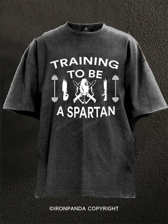 Training to be a Spartan Washed Gym Shirt