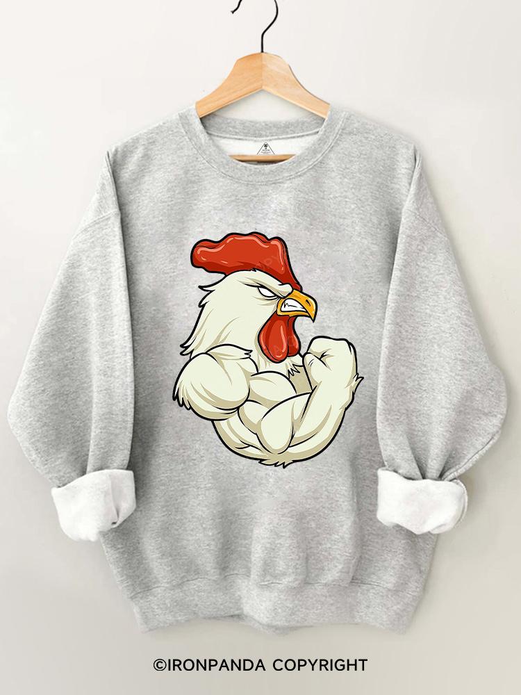 Rooster Thanksgiving Gym Sweatshirt