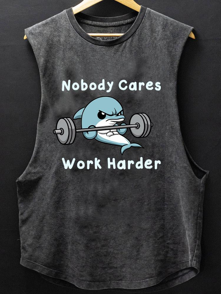 nobody cares work harder BOTTOM COTTON TANK